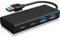 Raidsonic IB-HUB1426-U3 Icy box  4-portos usb-c usb3.0 hub fekete kép