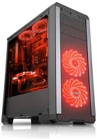 Rampage 23685 Számítógépház - pulsar (fekete; ablakos; atx; alsó táp; 3x120mm; 2xusb3.0 + 2xusb2.0, i/o; porszűrő) kép