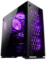 Rampage 23696 Számítógépház - majesty rgb (fekete; edzett üveg; atx; alsó táp; 3x120mm; 1xusb3.0 + 2xusb2.0, i/o; porszűrő) kép