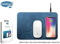 Rampage 30269 Egérpad -  (285x195x3mm; kék, wireless töltő) kép