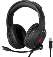 Rampage 34844 Fejhallgató - bygame-x3 (7.1, mikrofon, usb, hang.szab., nagy-párnás, 2,2m kábel, fekete) kép