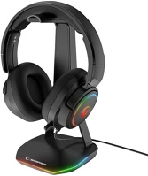 Rampage 39067 Fejhallgató állvány - tower t14 (fekete, műanyag, usb hub, rgb) kép