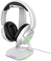 Rampage USB HUB, RGB Fejhallgató állvány - tower t14 (fehér, műanyag, usb hub, rgb) kép