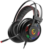 Rampage MIRACLE-X1 RGB fejhallgató -  (7.1, mikrofon, usb, hangerőszabályzó, nagy-párnás, 2.1m kábel, fekete) kép