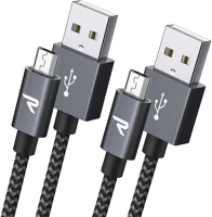 Rampow RAA23 Usb töltő- és adatkábel, microusb, 20 cm, 2400 ma, gyorstöltés kép