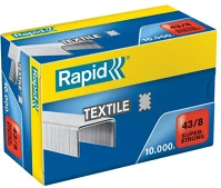 Rapid 43/8 Tűzőkapocs, 43/8, horganyzott, textil,  