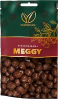 Real nature 55323 Aszalt meggy, 75 g, étcsokoládés kép