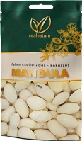 Real nature KÓKUSZOS-FEHÉRCSOKOLÁDÉS Mandula, 75 g, kókuszos-fehércsokoládés kép