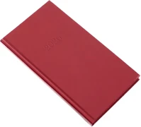 Realsystem 23.0722412 Zsebnaptár  standard álló fehér lapos bordó 2026. kép