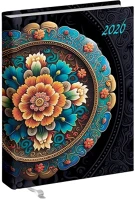 Realsystem 23.0821403 Zsebnaptár  2 day b/6 kétnapos álló fehér lapos mandala 2026. kép