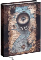 Realsystem 23.0821405 Zsebnaptár  2 day b/6 kétnapos álló fehér lapos térkép 2026. kép