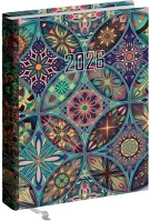 Realsystem 23.0821407 Zsebnaptár  2 day b/6 kétnapos álló fehér lapos mozaik 2026. kép