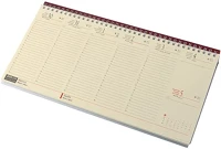 Realsystem 23.0901912 Asztali naptár kép nélküli  fekvő sárga lapos bordó 2026. kép