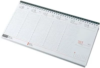 Realsystem 23.0902305 Asztali naptár kép nélküli  fekvő fehér lapos zöld 2026. kép