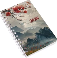 Realsystem 23.09401 Zsebnaptár  sp3 spirál mini 78x128mm heti fehér lapos japán 2026. kép