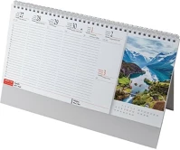 Realsystem 23.09410 Asztali naptár képes  álló fehér lapos európa 2026. kép