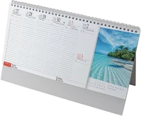 Realsystem 23.09411 Asztali naptár képes  álló fehér lapos szigetek 2026. kép