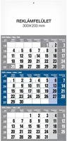 Realsystem 23.09414 Speditőr naptár  1 tömbös 3 havi kék üres fejrész 2026. kép