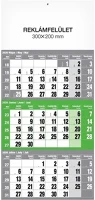 Realsystem 23.09416 Speditőr naptár  1 tömbös 3 havi zöld üres fejrész 2026. kép