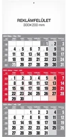Realsystem 23.09417 Speditőr naptár  1 tömbös 3 havi piros üres fejrész 2026. kép