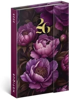 Realsystem 23.09860 110x160mm heti sárga lapos purple flowers 2026 kép
