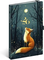Realsystem 23.09868 Határidőnapló  130x210 mm 2 hét oldalpáronként sárga lapos fox 2026. kép