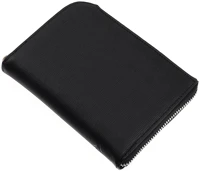 Realsystem 3186-51 Gyűrűs kalendárium műbőr zipzárral záródó s méret 110x150 mm  fekete kép