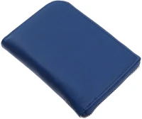 Realsystem 3186-54 Gyűrűs kalendárium műbőr zipzárral záródó s méret 110x150 mm  kék kép