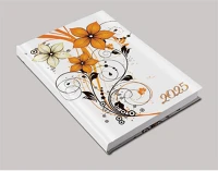 Realsystem 5321-61 2025 picture  virágminta a5 napi beosztású határidőnapló kép