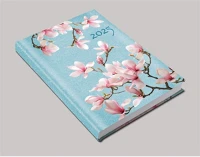 Realsystem 5321-62 2025 picture  magnólia a5 napi beosztású határidőnapló kép