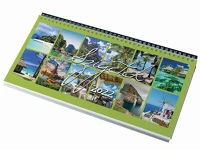 Realsystem 7971-04 2025 sziget  képes kék asztali naptár kép