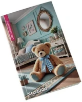 Realsystem COR_NAT53136225 Diák zsebkönyv, heti, 2025/2026 tanév, mackó kép