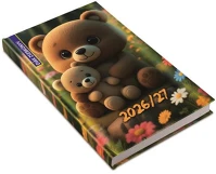 Realsystem TA26-5313-62 Diák zsebkönyv, heti, 2026/2027 tanév, mackó kép