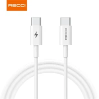 Recci RTC-P05CC 60W Kab  rtc-p05cc 60w typec-typec gyorstöltő kábel, fehér - 1,5m kép