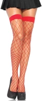 Red H05LEGAV03142 Fence net thigh highs -  - o/s - hosiery kép