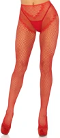 Red H05LEGAV07883 Crotchless backseam tights o/s - kép