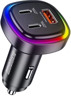 Remax IN31256 Car charger usb, 2x usb-c  rcc330, 66w (black) kép