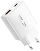 Remax RP-U01-AC Ultra thin hálózati töltő usb-type-c aljzat 20w, ultravékony, fehér kép