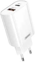 Remax RP-U37 Wall charger, usb + usb-c, 18w (white) kép
