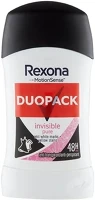 Rexona 25.00761 Izzadásgátló stift  invisible pure duo 2x40ml kép