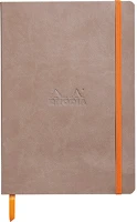 Rhodia 117404C Napló clairefontaine rama a/5 80 lapos vonalas puha fedeles, gumis, szürkésbarna kép