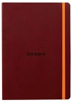 Rhodia 117436C Napló clairefontaine rama a/5 80 lapos ponthálós puha fedeles, gumis, burgundivörös kép