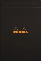 Rhodia 132009C Jegyzettömb clairefontaine  black a/6 80 lapos kockás kép