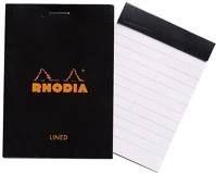Rhodia 136009C Jegyzettömb clairefontaine  black a/6 80 lapos vonalas kép
