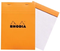 Rhodia 16200C Jegyzettömb clairefontaine  orange a/5 80 lapos kockás kép