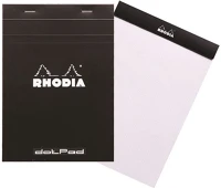 Rhodia 16559C Jegyzettömb clairefontaine  14.8x21 cm 80 lapos ponthálós fekete kép