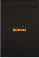 Rhodia 166009C Jegyzettömb clairefontaine  black a/5 80 lapos vonalas margós kép