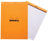 Rhodia 18200C Jegyzettömb clairefontaine  orange a/4 80 lapos kockás kép