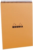 Rhodia 18500C Jegyzettömb spirálos clairefontaine  orange a/4 80 lapos kockás kép