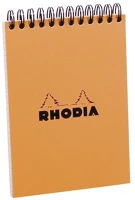 Rhodia 18501C Jegyzettömb spirálos clairefontaine  orange a/4 80 lapos vonalas kép